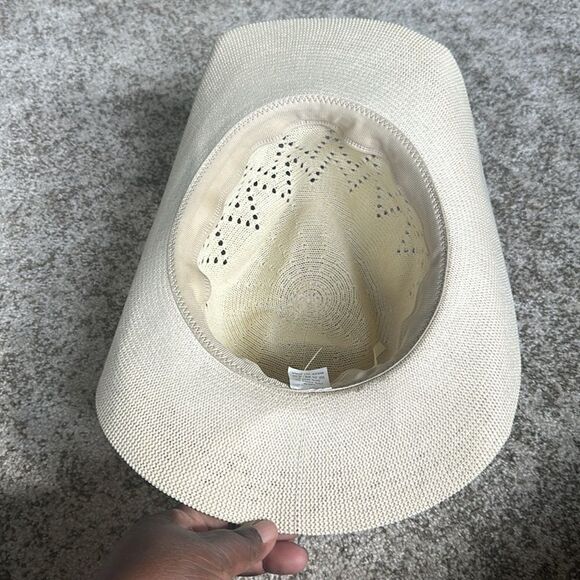 Perforated Cream Cowboy Women’s Hat 58cm - Picture 4 of 5